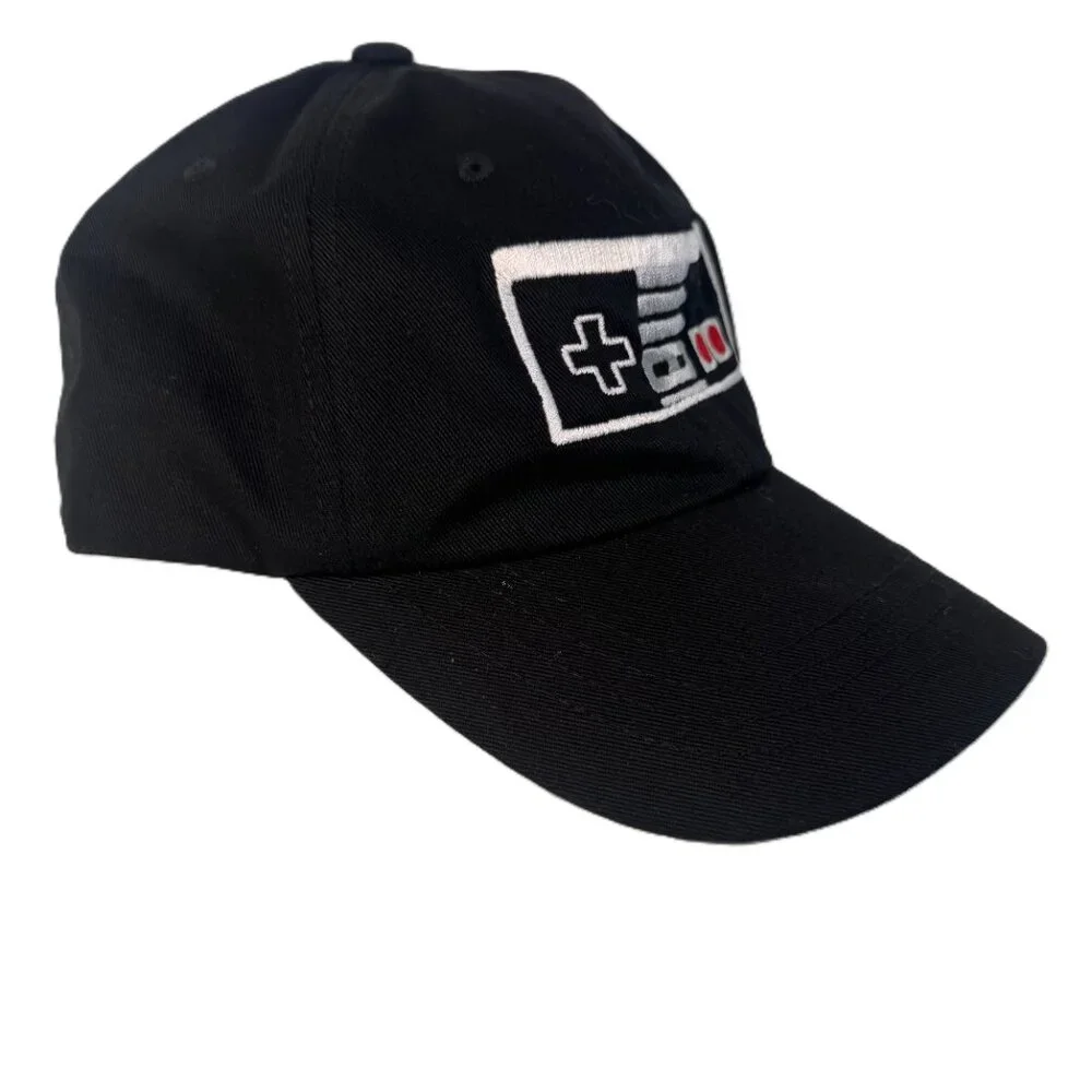Classic NES Controller Embroidered Baseball Cap Hat 6 Panel Super Gaming Gamer - Picture 3 of 12